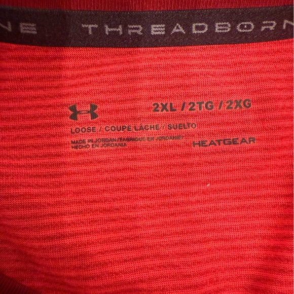 Under Armour Men's Red Short Sleeve Tee Size: XXL - Picture 5 of 6